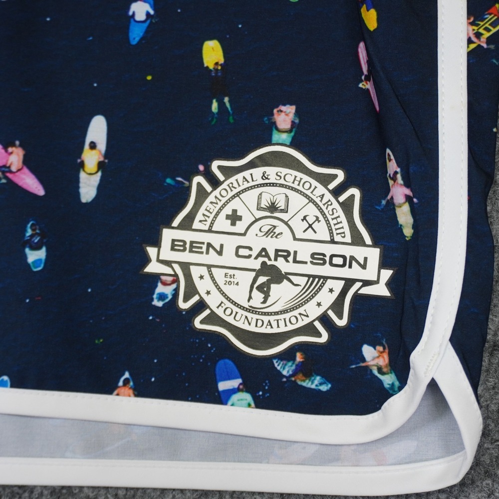 NEW Hurley Board Shorts Mens 36 Blue Ben Carlson Foundation Surfer Print Phantom - Picture 2 of 12